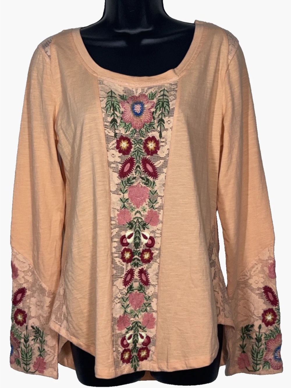 Sundance S Shirt topPale Orange
Boho Cotton knit Embroidered Tunic